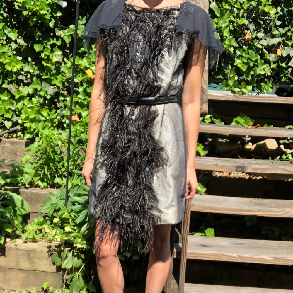 Jason Wu Black Naoko Feather Dress